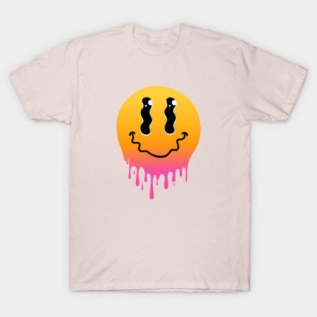 Drippy Melting Face T-Shirt by marieltoigo